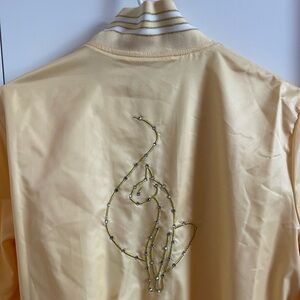 Baby Phat Yellow Varsity Jacket with Embroidered Logo on the Back